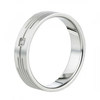 Mobile Preview: Edelstahlring mit edlem Glanz AB814